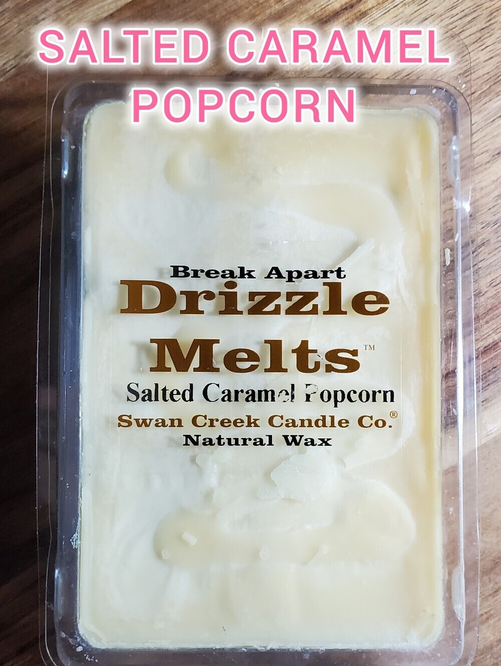 SALTED CARAMEL POPCORN by SWAN CREEK CANDLE CO Drizzle Melts Natural Wax 5.25oz